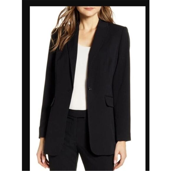 Vince Camuto Women's Black Blazer , one button size 8. - Picture 1 of 11